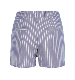 Pink Pinstripe High Waist Shorts