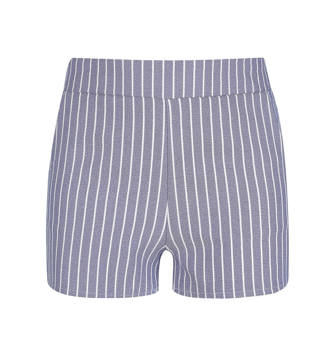 Cornflower Pinstripe High Waist Shorts