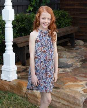 Summer Days Embellished Silk Tie Up Dress In White